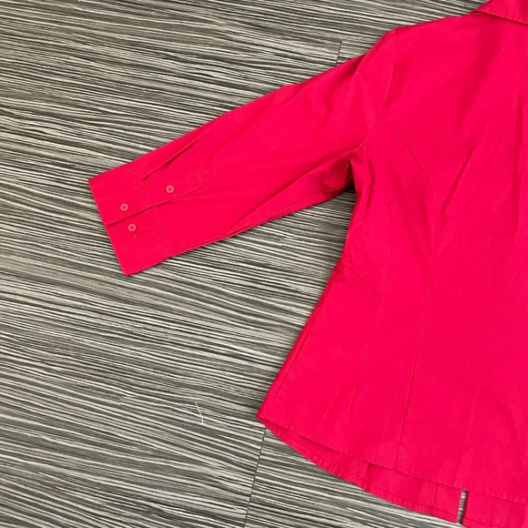 WOMEN'S RIDERS BY LEE TOP BLOUSE SHIRT Size S Stretch 3/4 SLEEVE Buttons - Picture 8 of 8